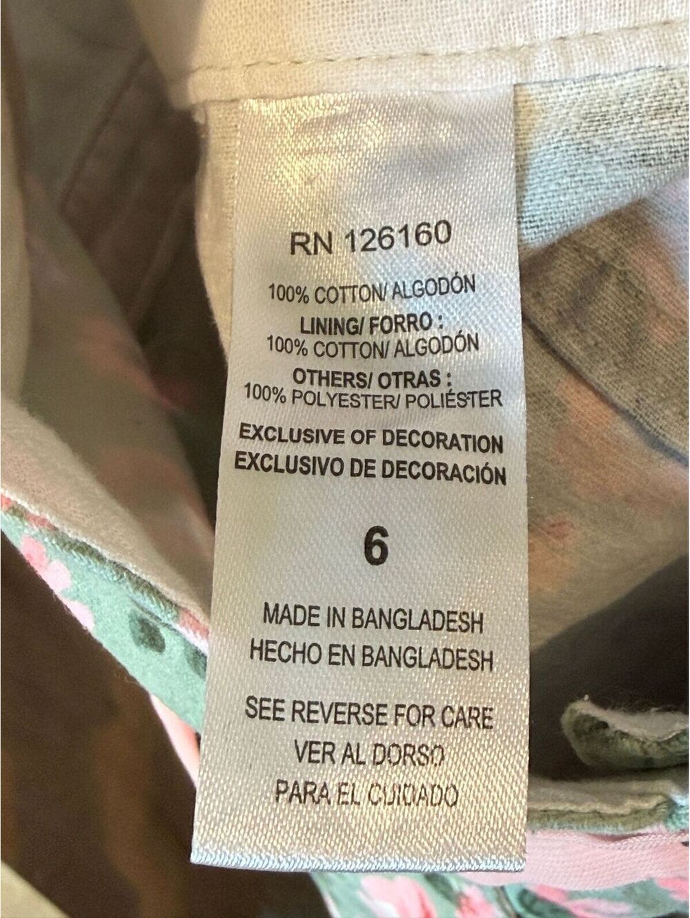 8. Girls Floral Overalls Size 6 - Picture 3 of 3